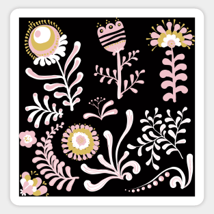 Elegance Seamless pattern with flowers Sticker